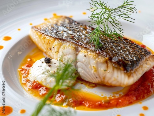 Sea bass dish perfection prepared by a chef with unmatched craftsmanship