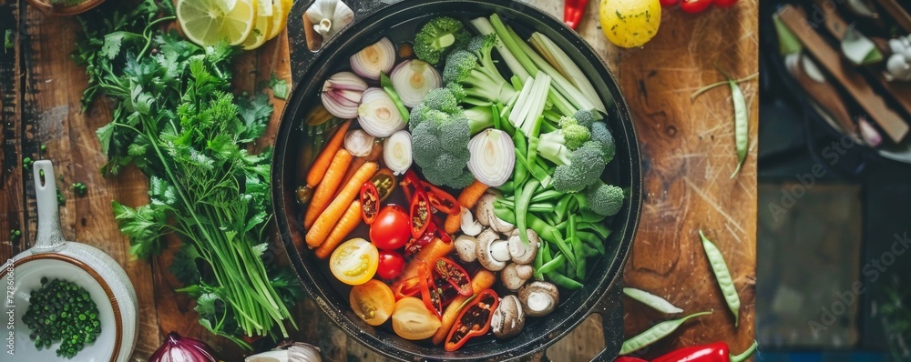 Sophisticated vegetarian hotpot a culinary delight of fresh Sophisticated vegetarian hotpot a culinary delight of fresh