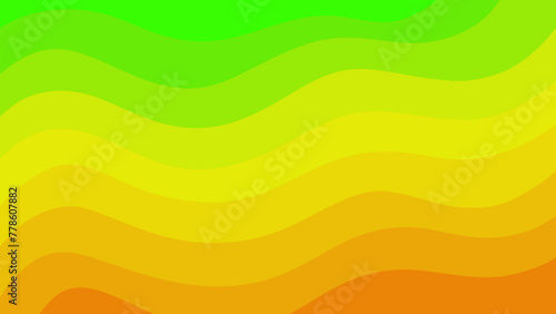 Green and yellow abstract background with waves pattern