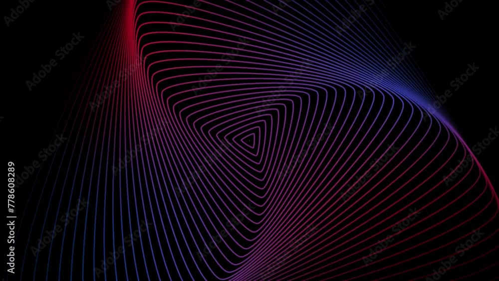 Background with triangle shapes. Neon triangle animation. Radio wave effect. Looped animation. Hypnotic effect. Background with triangle shapes. Neon triangle animation. Radio wave effect. Looped animation. Hypnotic effect.