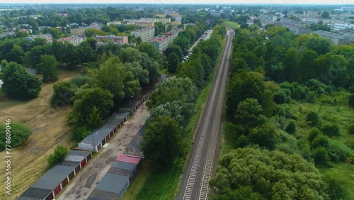 Garages Train Tracks Pruszkow Garaze Tory Aerial View Poland