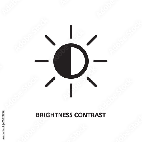brightness contrast icon vector. brightness contrast symbol flat trendy style illustration on white backgorund..eps