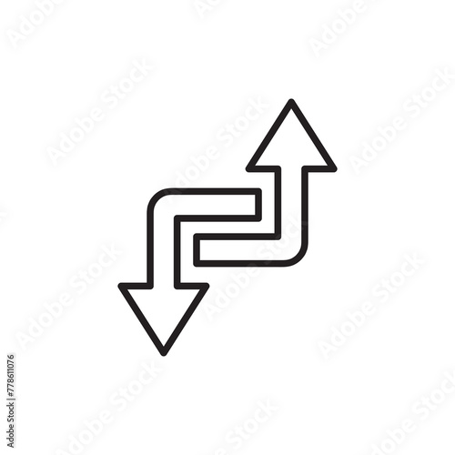 change arrows icon vector. change arrows flat liner illustration on white backgorund..eps
