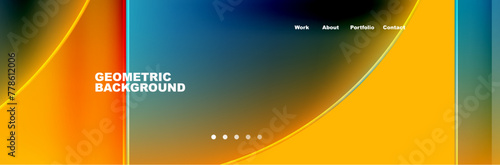 Circle triangle geometric web site page template. Vector Illustration For Wallpaper, Banner, Background, Card, Book Illustration, landing page