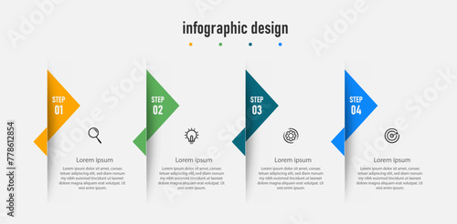 Infographic design presentation business template with 4 options