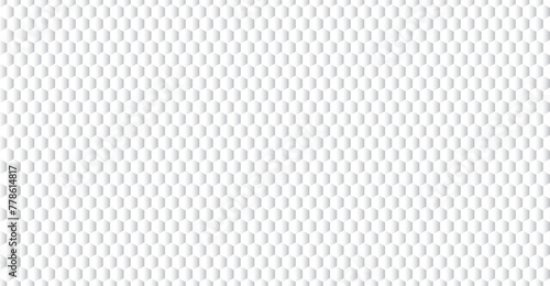 Gray hexagonal grid abstract background and gradient background. gray and white or monochromatic pattern