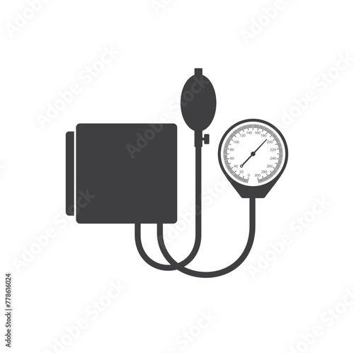 illustration of a Sphygmomanometer, a tool for measuring blood pressure.