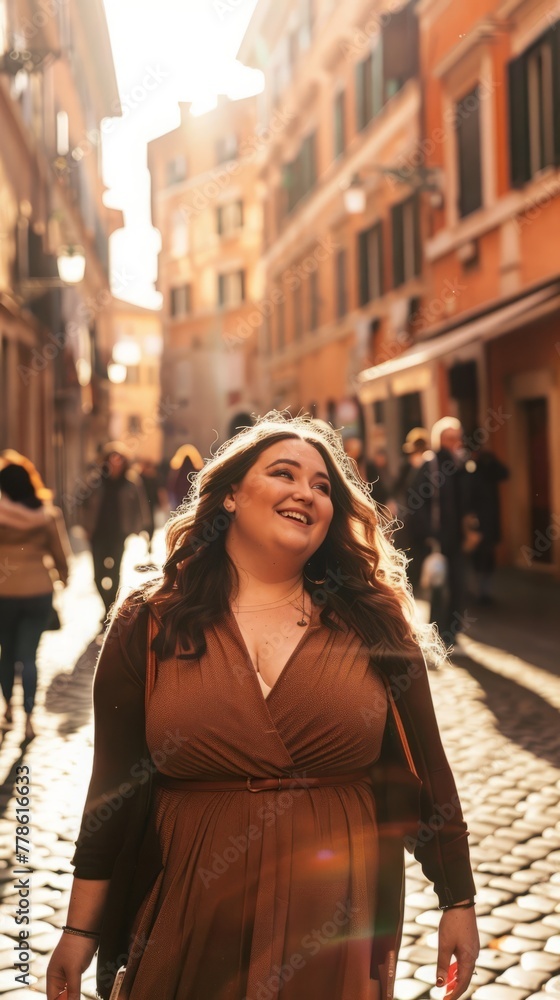 Joyful Stroll in Historic City Alley Joyful Stroll in Historic City Alley
