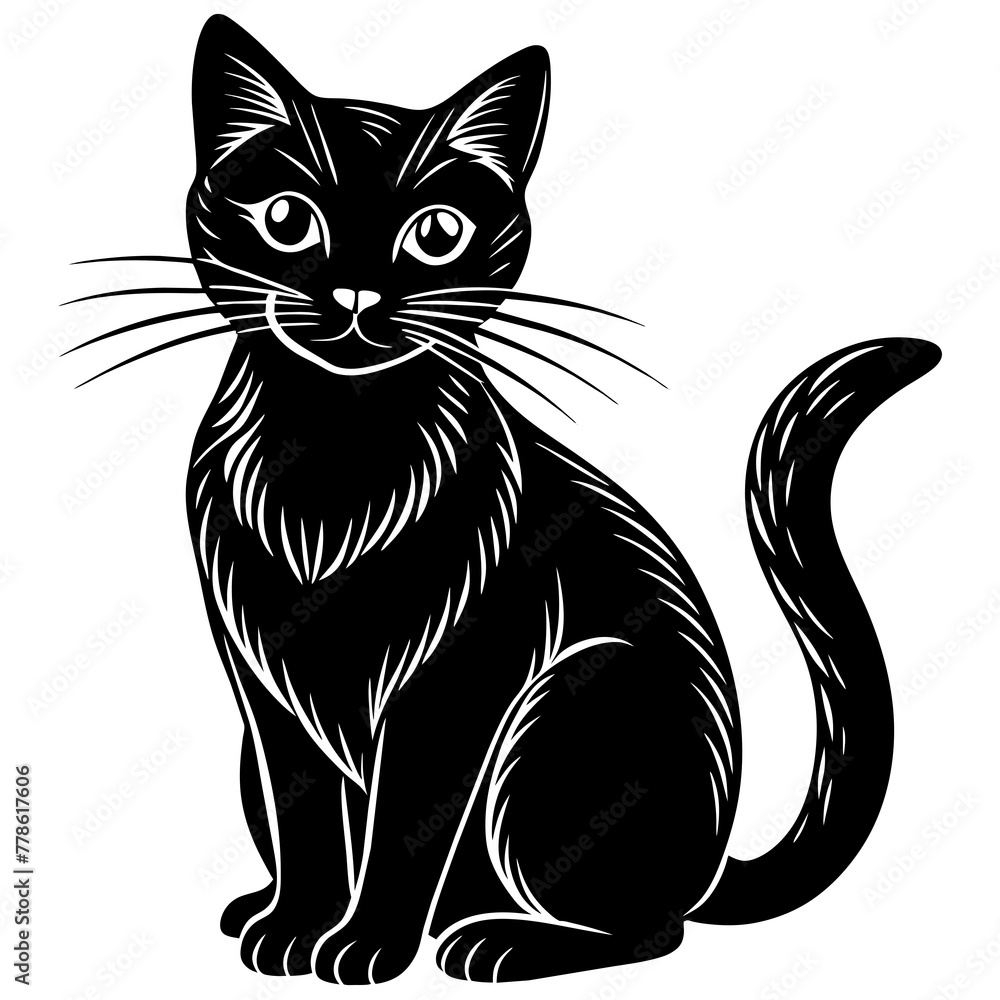 head of a cat silhouette vector illustration,Pet,black cat characters,Holiday t shirt,Hand drawn trendy Vector illustration,graceful cat on black background head of a cat silhouette vector illustration,Pet,black cat characters,Holiday t shirt,Hand drawn trendy Vector illustration,graceful cat on black background