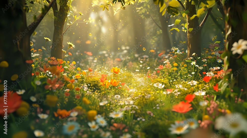 Obraz premium Enchanted Glen: Whispers of the Forest./n