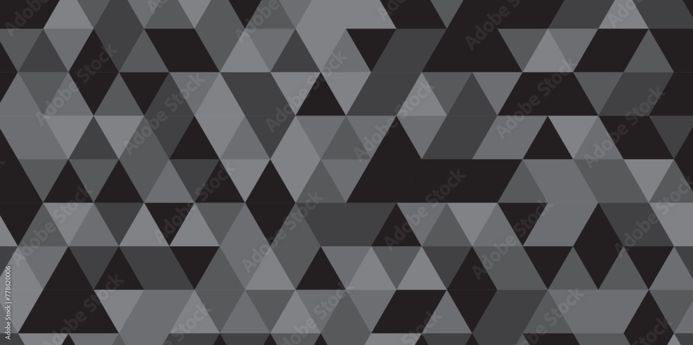 Abstract geometric black and gray background seamless mosaic and low polygon triangle texture wallpaper. Triangle shape retro wall grid pattern geometric ornament tile vector square element.
Abstract geometric black and gray background seamless mosaic and low polygon triangle texture wallpaper. Triangle shape retro wall grid pattern geometric ornament tile vector square element.