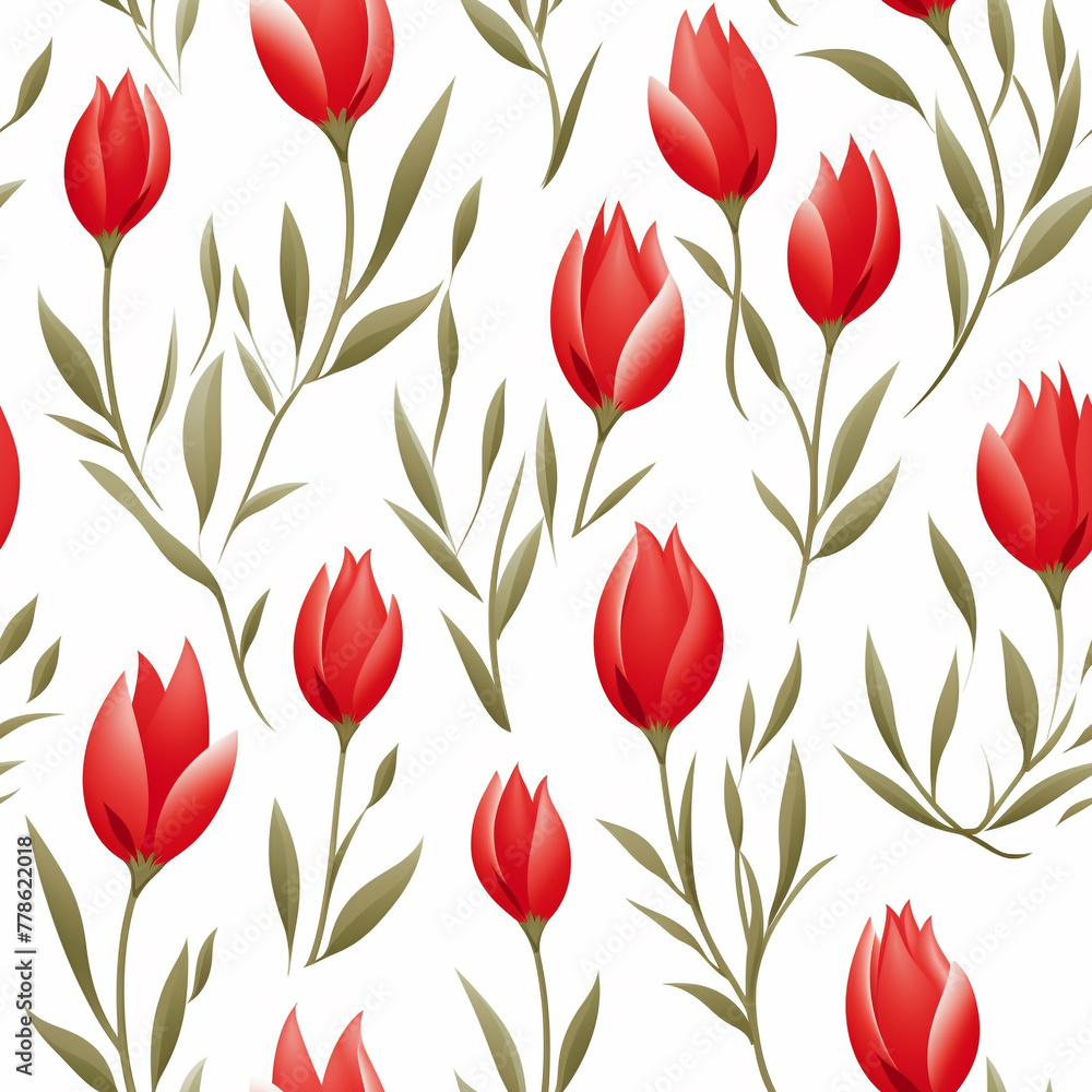 Red Seamless Retro Pattern Red Seamless Retro Pattern