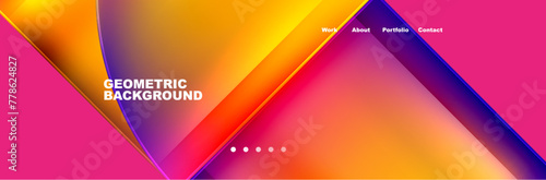 Trendy Simple Round Triangle and Circle with Gradients Abstract Background. Vector Illustration For Wallpaper, Banner, Background, Card, Book Illustration, landing page