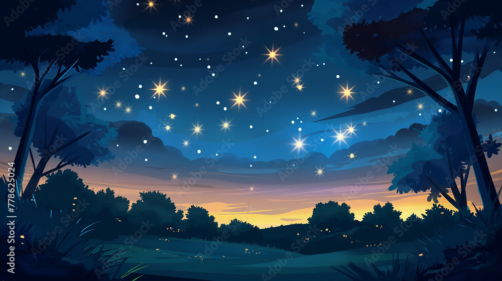 Starry night background 