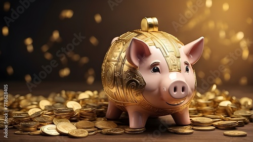 Pink Piggy Banks for Financial Wellness and Wealth Growth, Piggy Banks as Symbols of Financial Prudence, Piggy Banks as Essential Tools for Savings, Pink Piggy Banks Representing Financial Resilience, photo