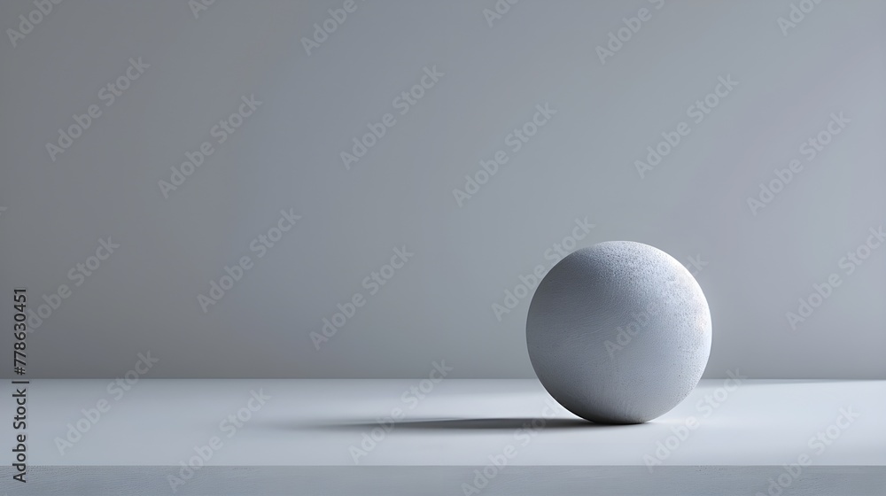 3d sphere in plain room 3d sphere in plain room