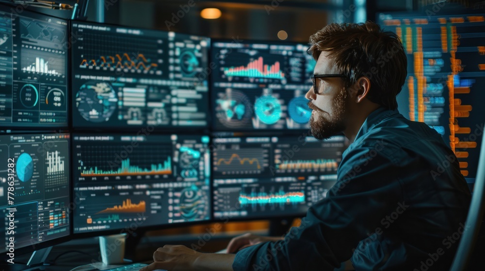 Analysts in business analytics and data management systems create reports with KPIs and indicators that connect to a database. Financial corporate strategy Operations, Sales, Marketing Analysts in business analytics and data management systems create reports with KPIs and indicators that connect to a database. Financial corporate strategy Operations, Sales, Marketing