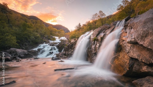 beautiful cascading waterfalls © Robert