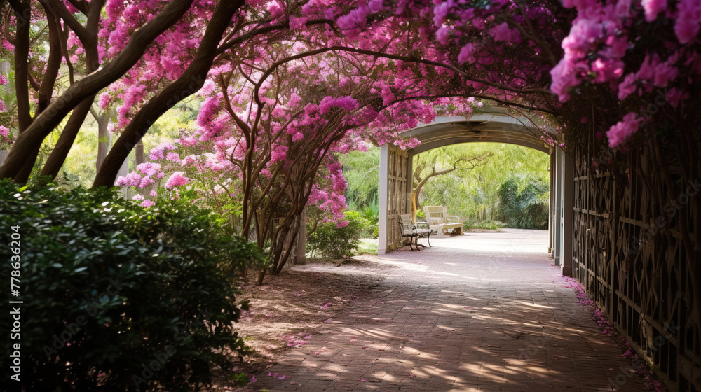 path in the garden. path in the garden.