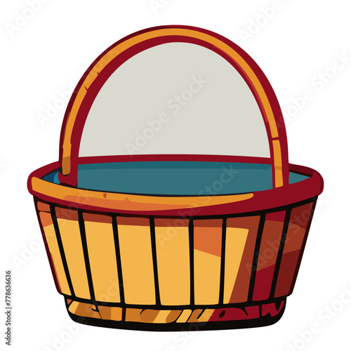 Rustic Wicker Picnic Basket with Lid and Handle Wicker Woven Basket Wicker 