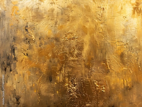 A luxurious gold foil texture background. Shimmering Golden Foil Background