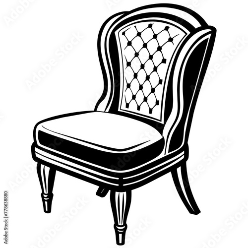 armchair isolated on white background-Vector illustration