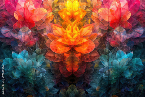 Colorful and intricate kaleidoscope pattern