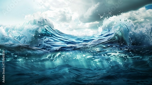 wave and waves in the sea