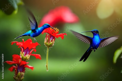 hummingbird and flower © Rizwan