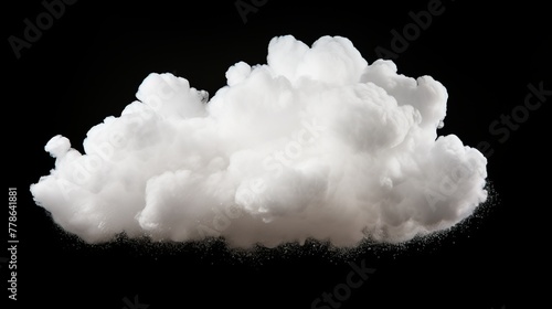 White cloud isolated on black backgrounds