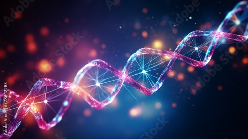 Abstract DNA structure glows