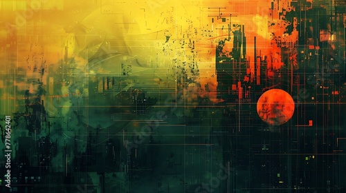 Grunge Tech background abstract futuristic