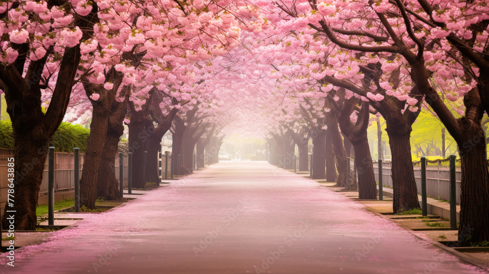 Naklejka premium spring in the park.