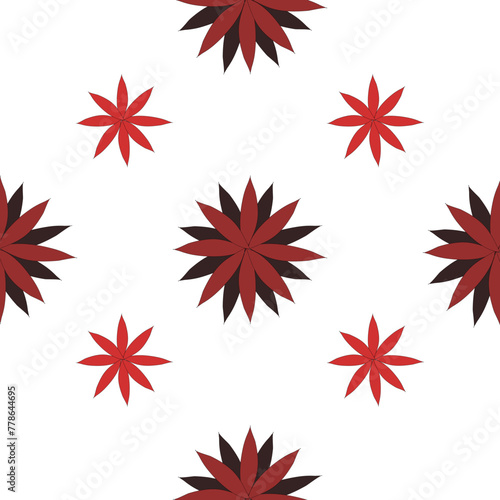set of red and white stars