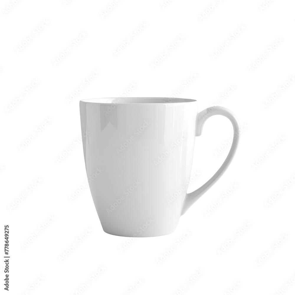 A white coffee cup on a Transparent Background