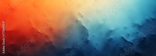  Vibrant grunge grainy background, blue orange red black noise texture color gradient, backdrop header poster banner design 