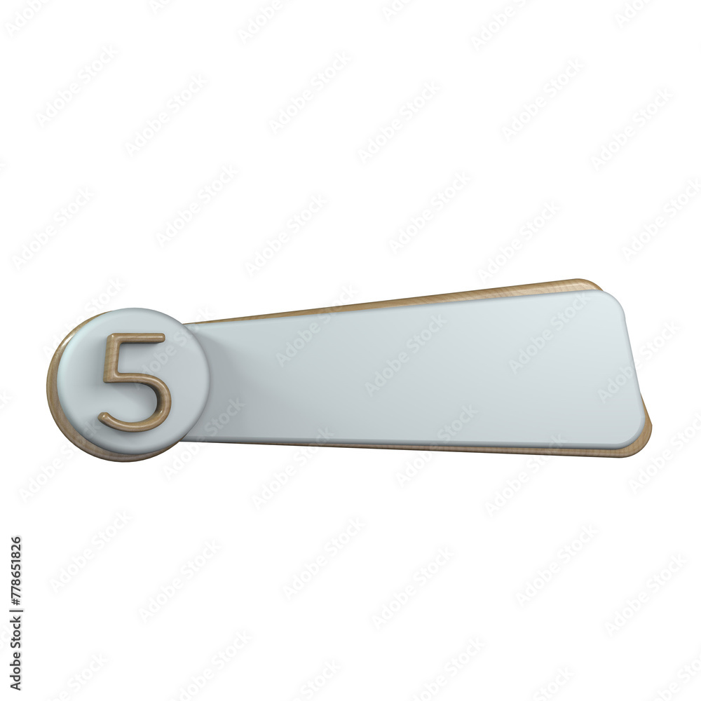 Text banner with frame and number