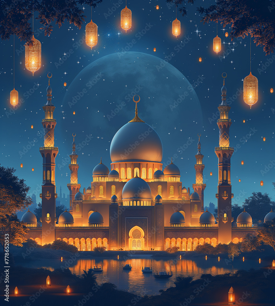 Eid Mubarak social media post background