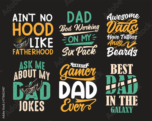 father's day t-shirt design bundle.