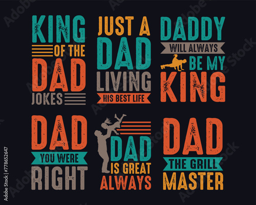 father's day t-shirt design bundle.