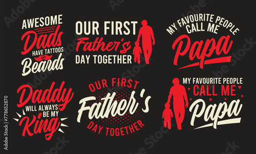 father's day t-shirt design bundle.