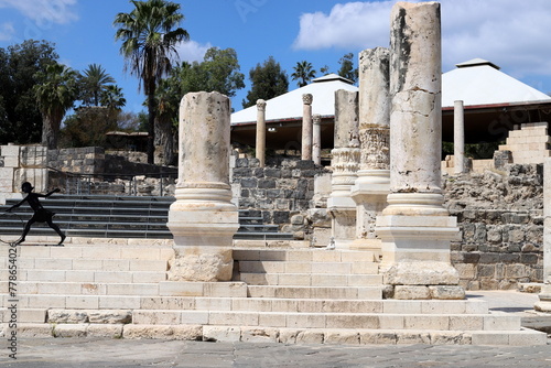 05 06 2022 Haifa Israel. In the Beit She'an National Park, after the earthquake, the ruins of an ancient Roman city were preserved. photo