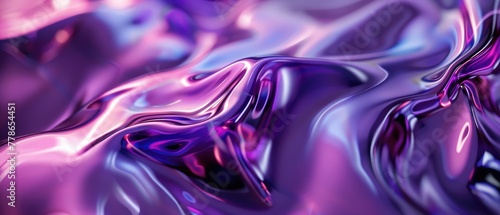 A purple abstract background created with purple glass. A purple and blue liquid surface on a flat surface, in the style of vray tracing, dynamic energy flow