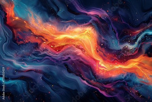 Abstract colorful background with motion flow 
