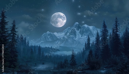 Moonlit nights have a mystical quality, with silvery light bathing the landscape in an otherworldly glow