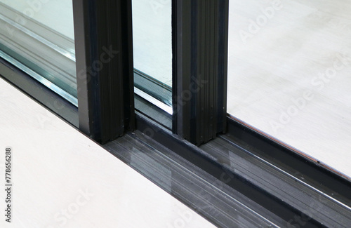 Bottom track aluminium sliding door.