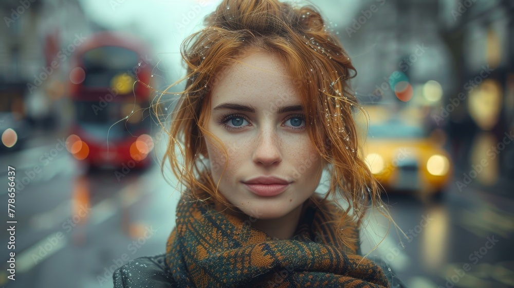 portrait of a woman in the city. portrait of a woman in the city.