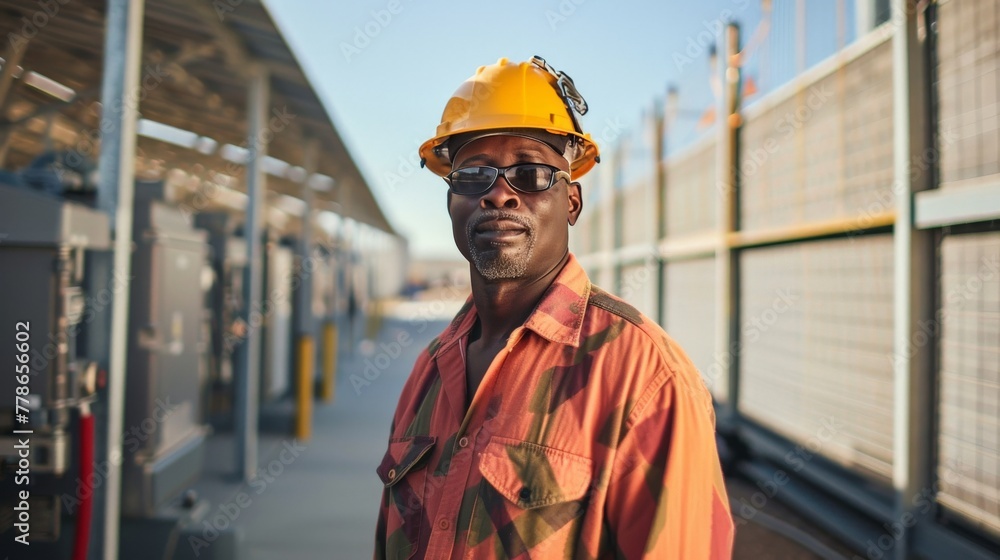 Portraits of individuals from various jobs within an urban solar plant.