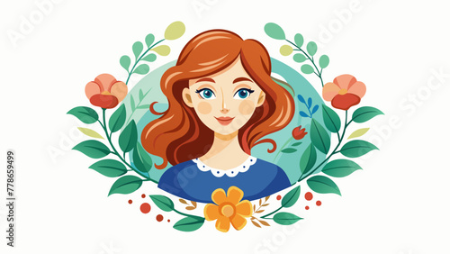 watercolor-female-with-flowers-creative-logo--whit