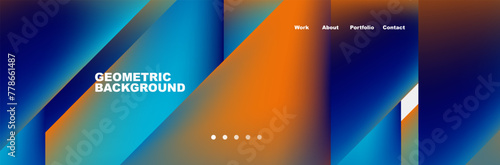 Gradient triangles composition with bright fluid colors. Vector Illustration For Wallpaper, Banner, Background, Card, Book Illustration, landing page © antishock